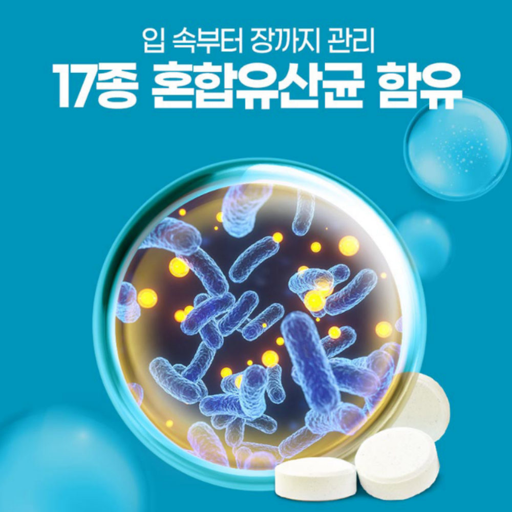 특허받은 구강유산균 프레쉬 애플민트향 17종 혼합유산균 함유 - 상세 이미지 3