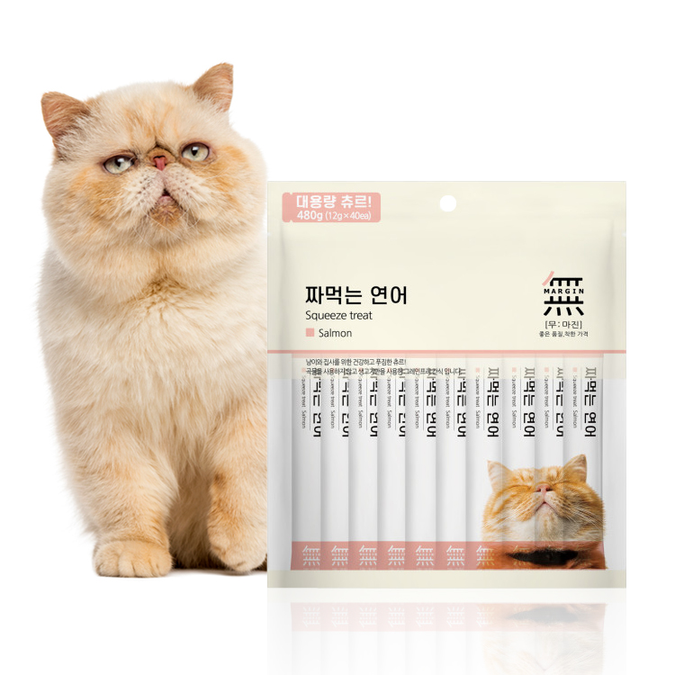 무마진 짜먹는 연어 간식 40p - 상품 이미지