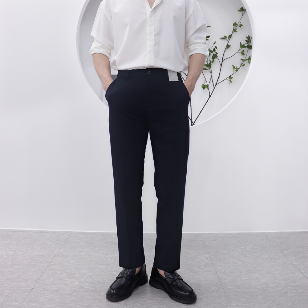 테이퍼드핏슬랙스 남자기모밴딩슬랙스 남자겨울정장바지 - 상세 이미지 5