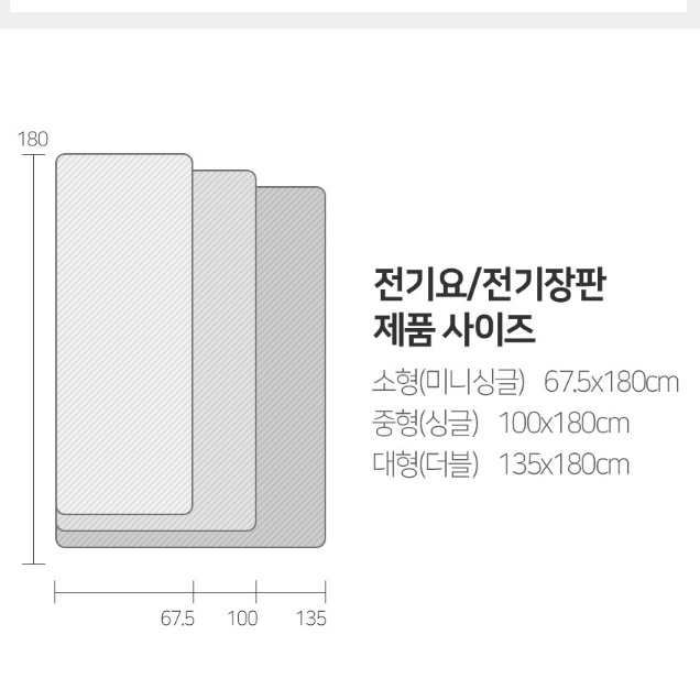 소형 전기요 일인용 전기요 가벼운 전기요 여행용 전기매트