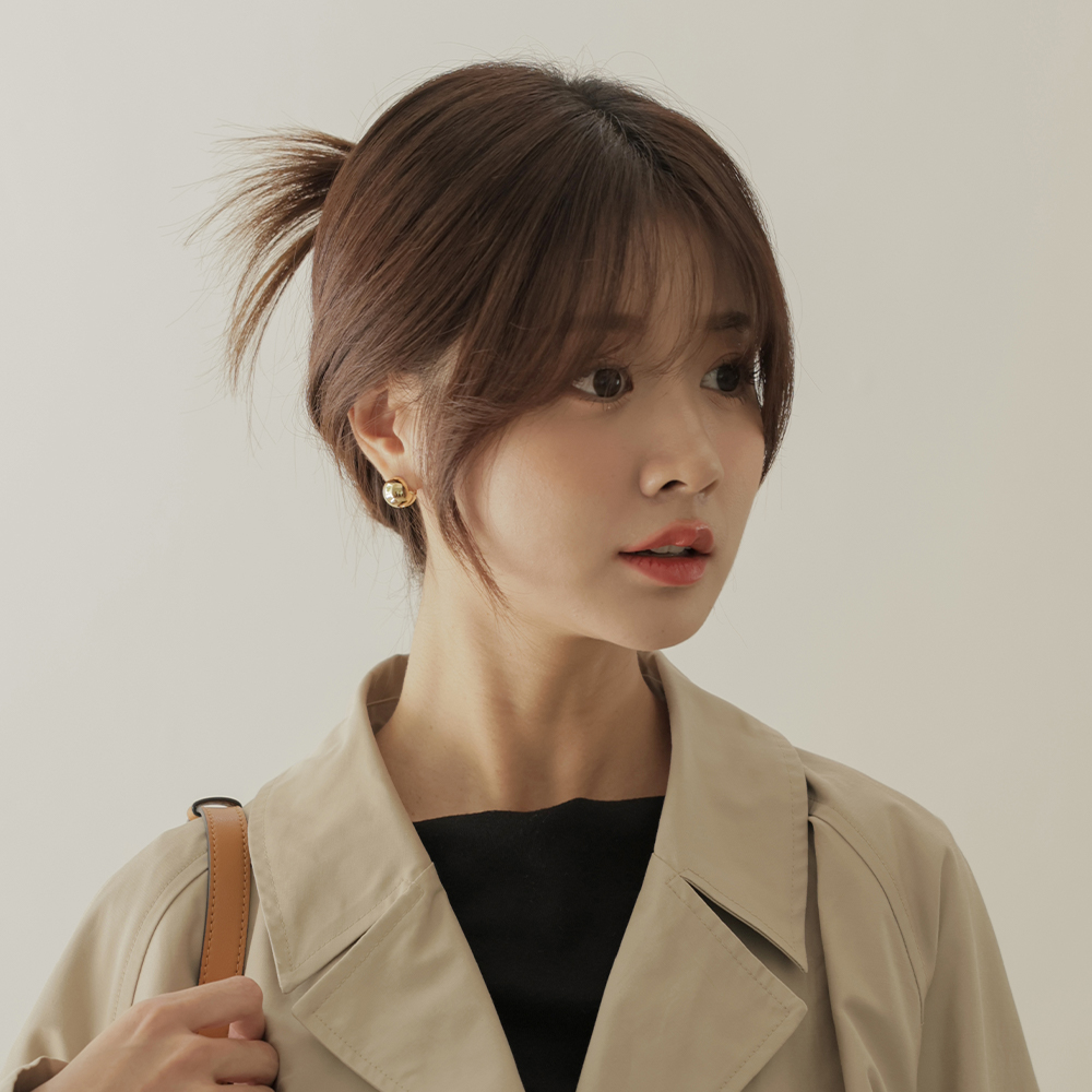 똑딱이가발 인모 앞머리가발 숏사이드뱅 부분가발 - 상세 이미지 5