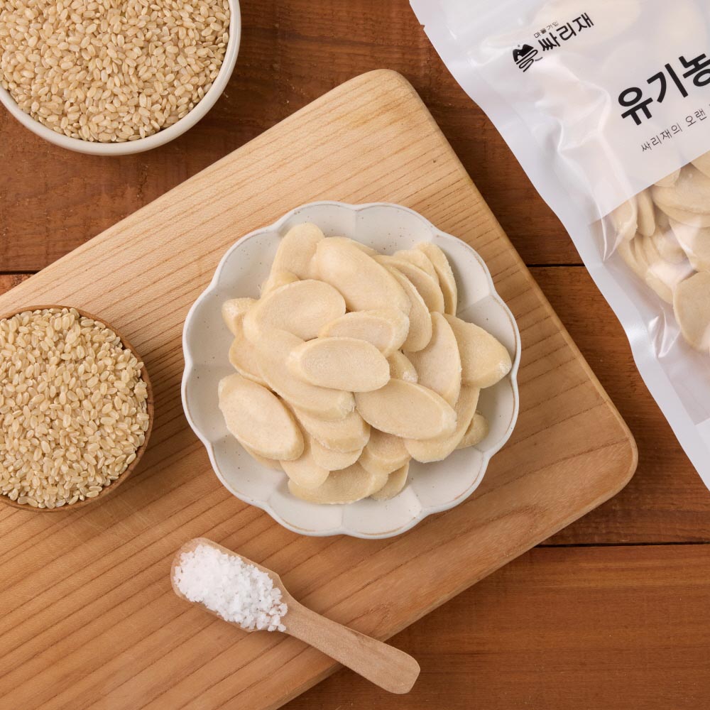 싸리재 떡국떡 [ 유기농 발아현미 떡국떡 500g ] 소화 잘되는 아침식사 대용식 - 상품 이미지