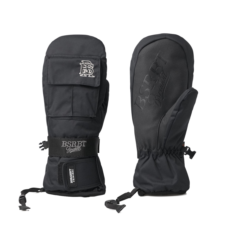 비에스래빗 2324 BSRABBIT BSR POCKET SNOWBOARD GLOVE LOGO BLACK 스노우보드 장갑 : 익스트릿