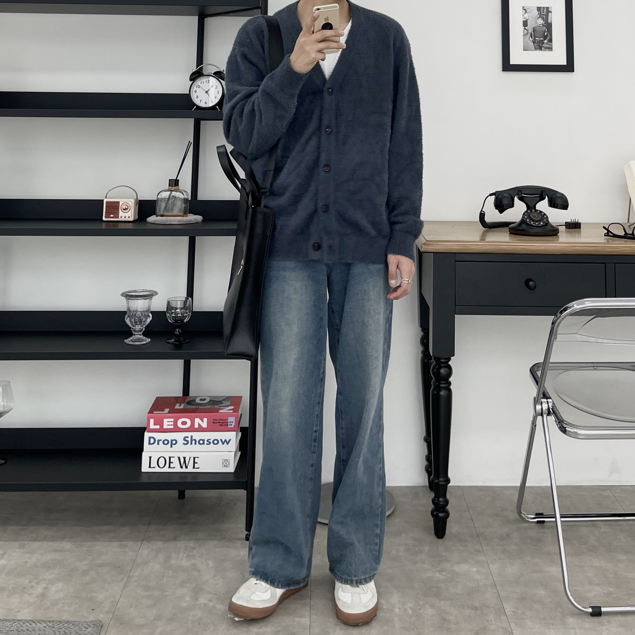 남자오버핏가디건 남자모헤어가디건 이미지 4