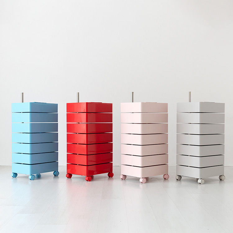 빙그리 회전서랍 트롤리 7단 스카이블루 7866.5273