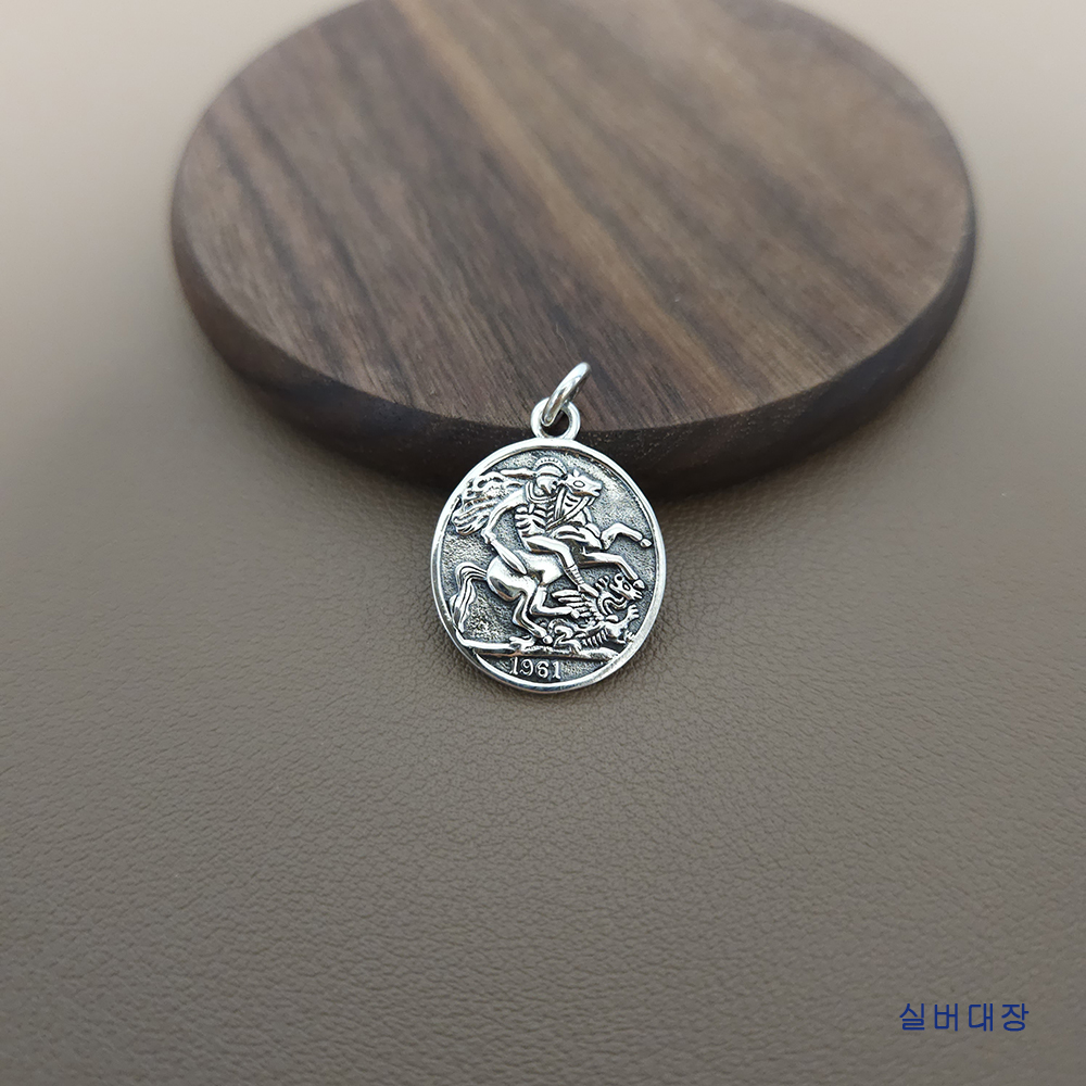 실버 925 양면 패션 선물 데일리 악세사리 은 목걸이 펜던트 - 상세 이미지 4