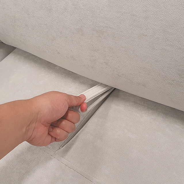 스코나 멜니체 타이보 아쿠아텍스 패브릭 좌방석확장 스윙 소파 스툴미포함, 연그레이, 3인용