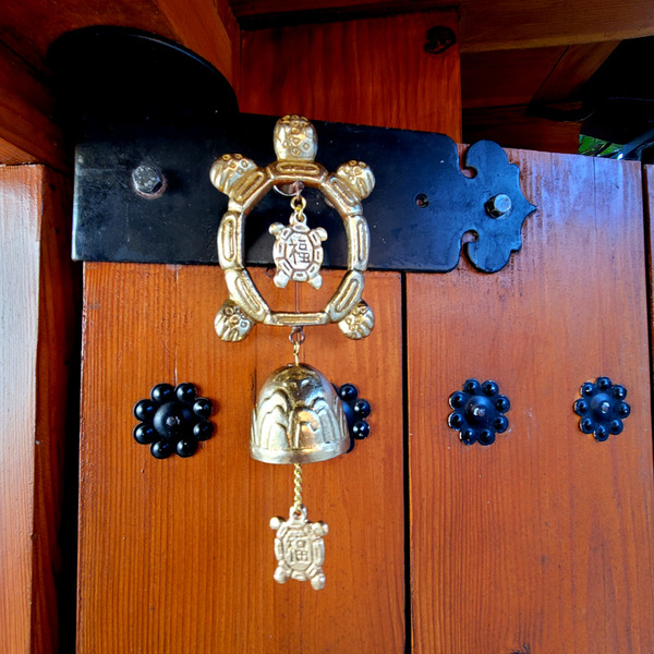 현관종 풍경종 도어벨 현관문종 이사 개업선물 부자되는가족거북이 황동 핸드메이드 국산