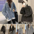 여성 후드 청자켓 여자 데님 오버핏 흑청 검정 회색후드티 간절기점퍼 착용 후기 | 사이즈/핏 총정리 썸네일