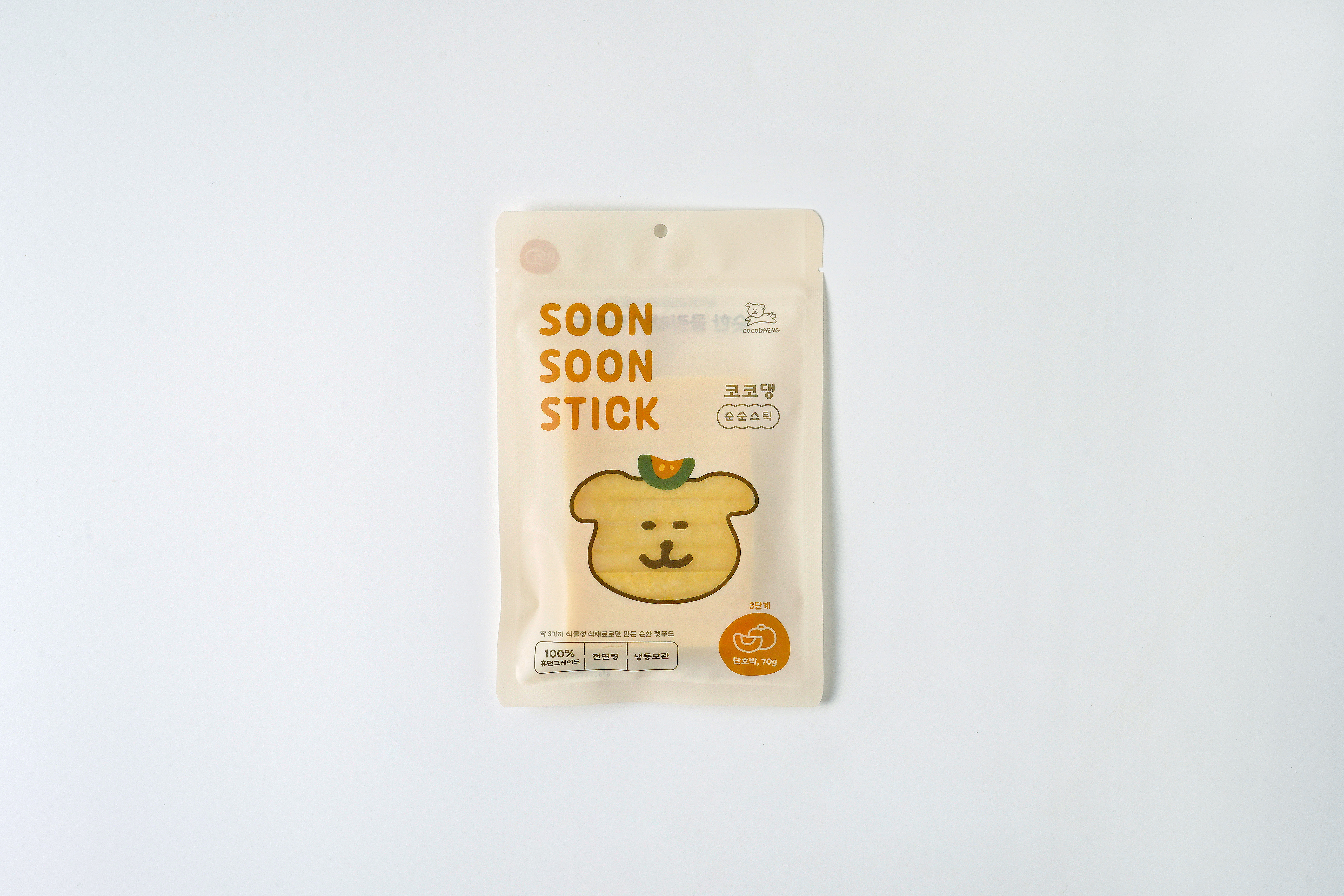 강아지 수제간식 순순스틱 보양식 반려견 대형견 노견 비건 생식 아이스크림 코코넛, 70g, 1개