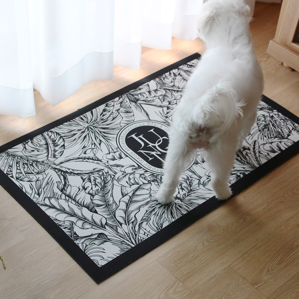 꿈꾸는키친 규조토 발매트 욕실 화장실 주방 현관 미끄럼방지 빨아쓰는 라운드 스퀘어 블랙