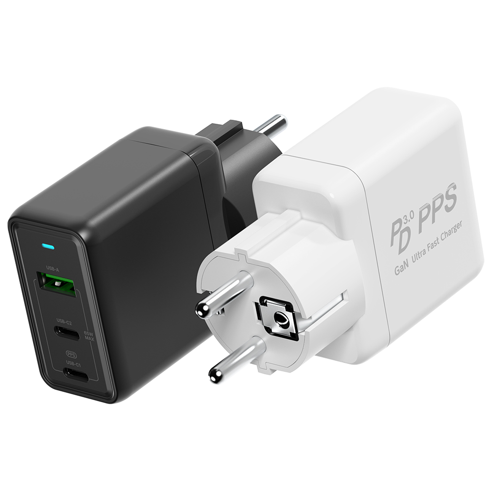 GaN 핸드폰 접지 고속충전기 65W PD 멀티 C타입 노트북 초 고속 아이폰 충전기