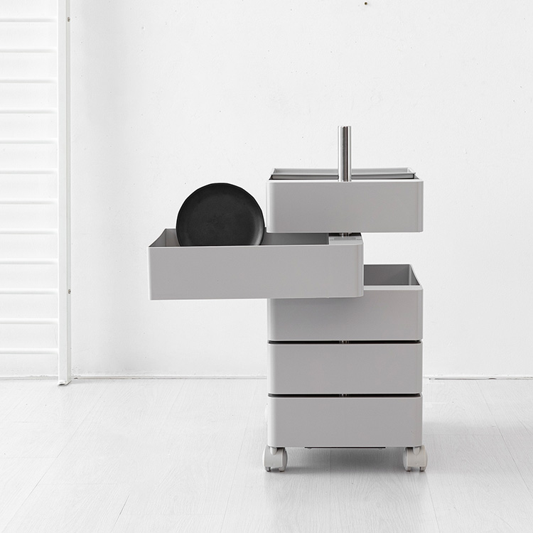 빙그리 회전서랍 트롤리 5단 라이트그레이 8797.4829