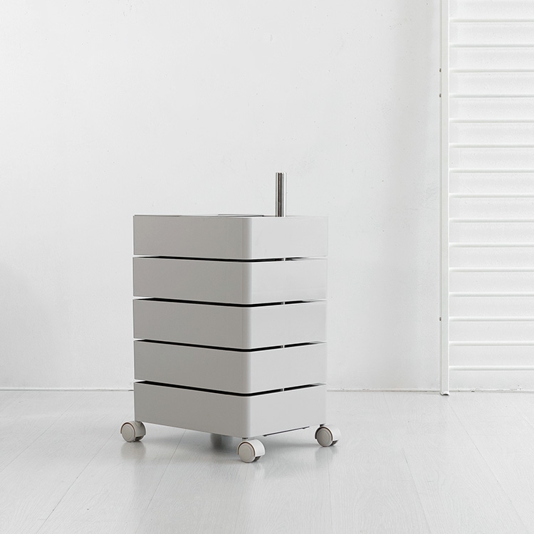 빙그리 회전서랍 트롤리 5단 라이트그레이 8797.4829