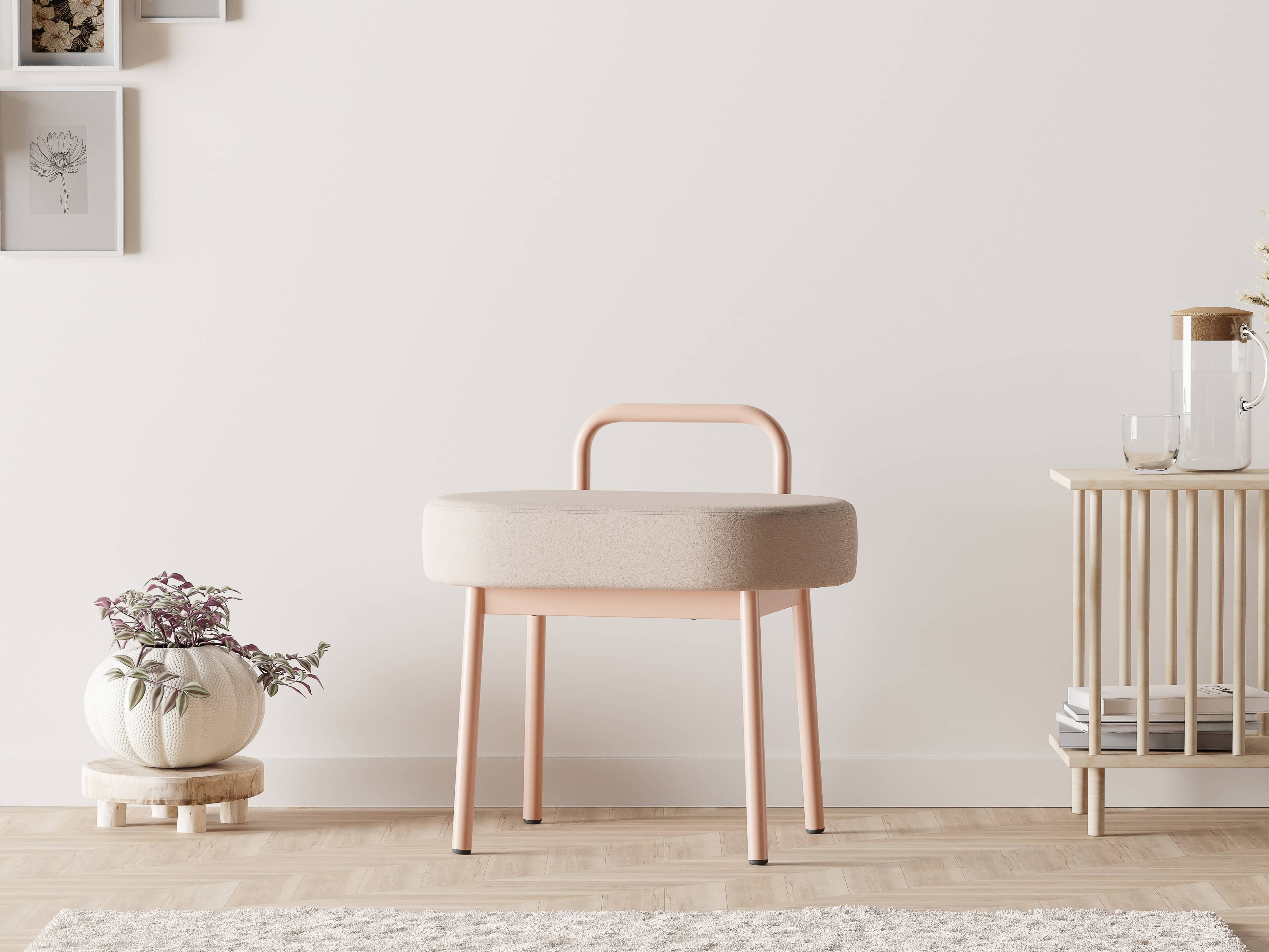 패브릭 식탁의자 인테리어 식탁 벤치의자 1인 테이블 체어