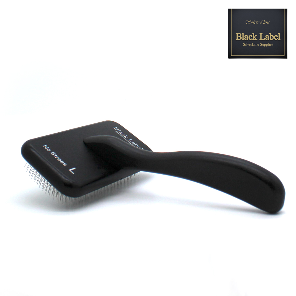 블랙라벨 노스트레스슬리커 강아지 고양이 빗 S 엉킨털 죽은털 제거