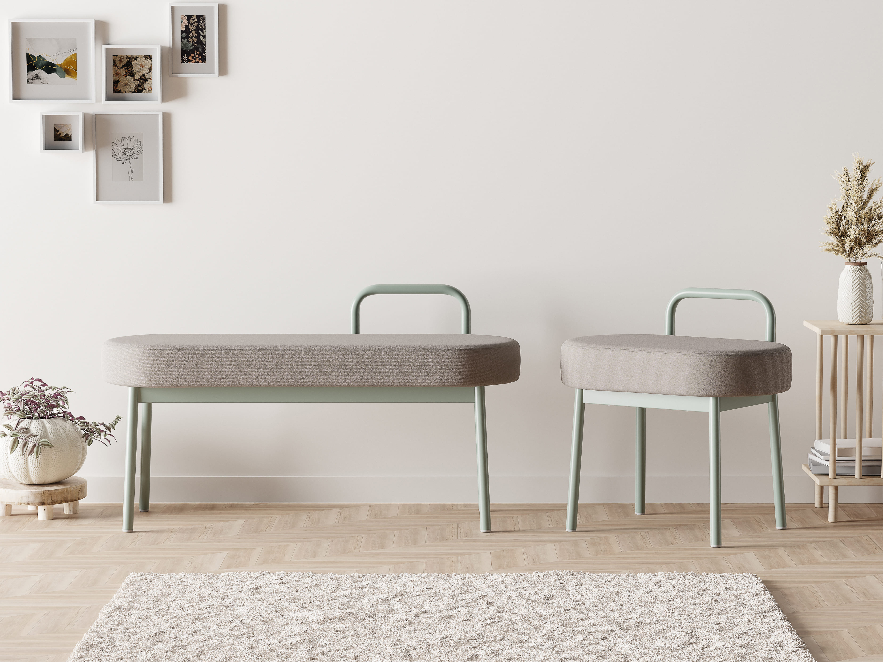 패브릭 식탁의자 인테리어 식탁 벤치의자 1인 테이블 체어