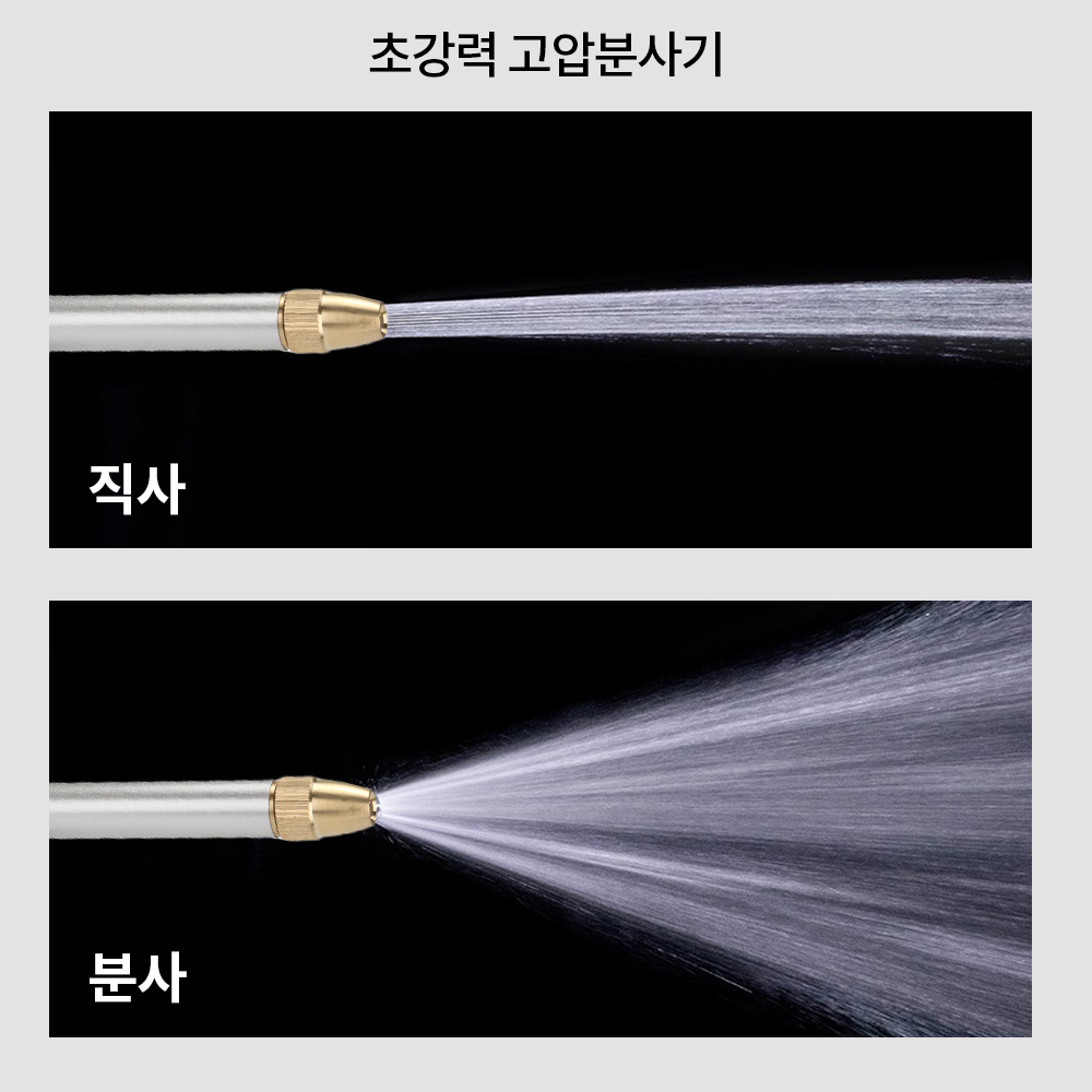 레브홈 초강력 고압 분사기 물 호스 베란다 청소 실버 15m - 상세 이미지 4