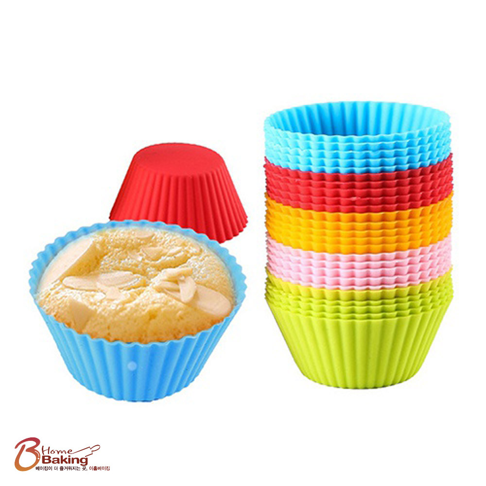 실리콘머핀컵15개입 원형 사각 하트 택1 베이킹 빵틀 실리콘 제과제빵 색지컵 도구 diy