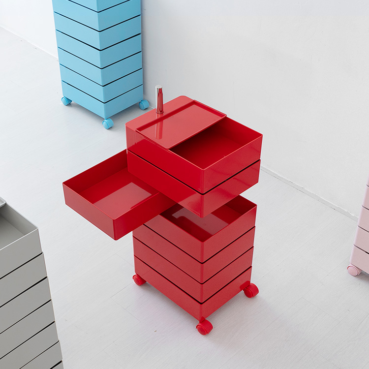 빙그리 회전서랍 트롤리 7단 레드 5639.5623