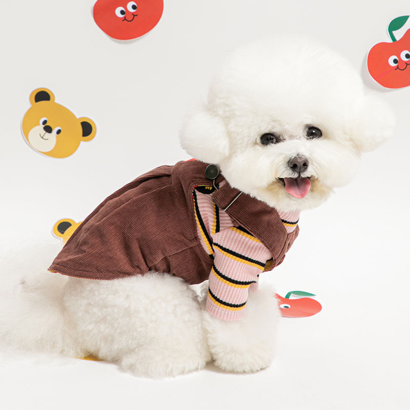 바잇미 뽐므누누스 코듀로이 멜빵 - 브라운애플 (M/L/XL) - 상품 이미지