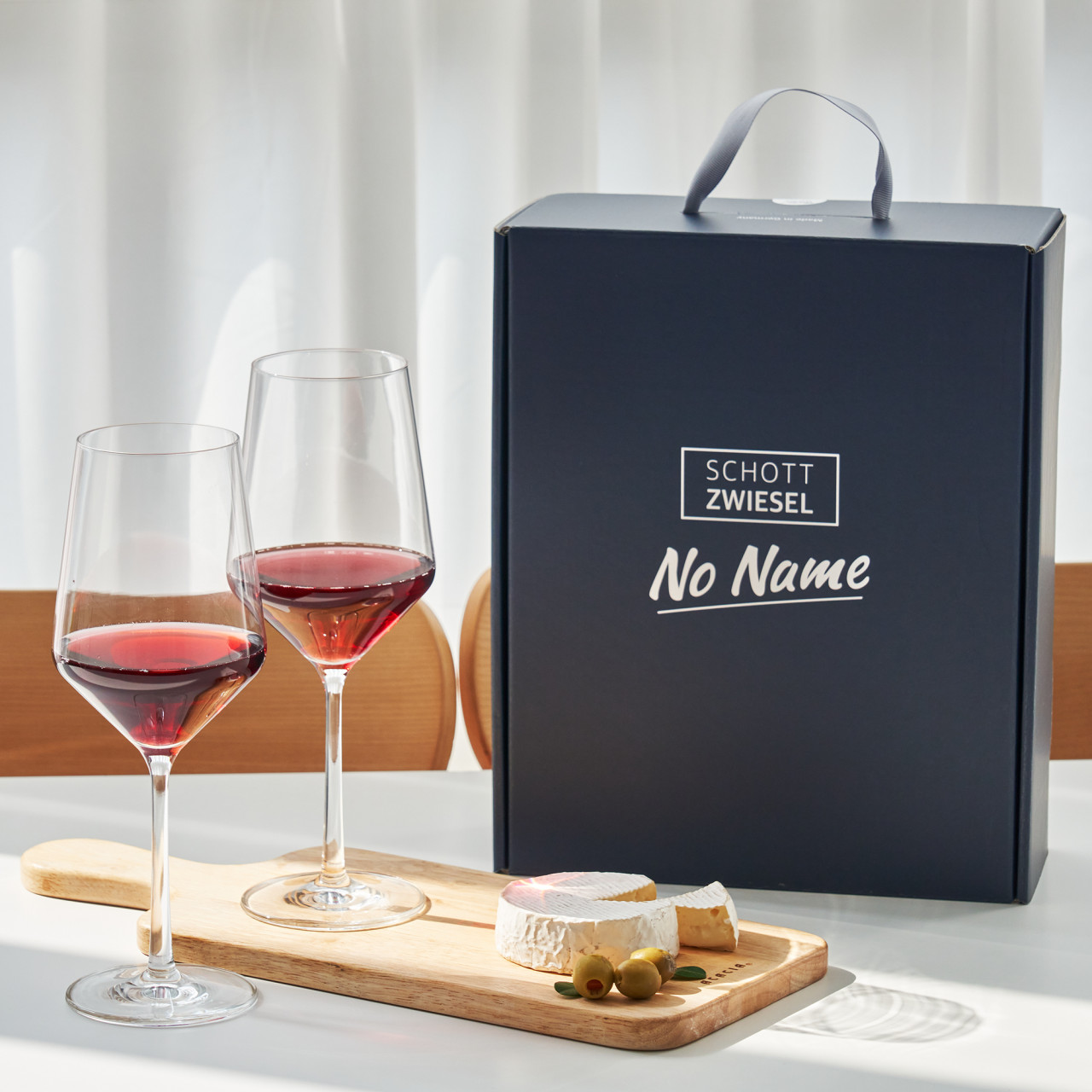 자체제작 와인잔 쇼트즈위젤 노네임 메세지 각인 고급 크리스탈 선물세트 2개입 제품 이미지