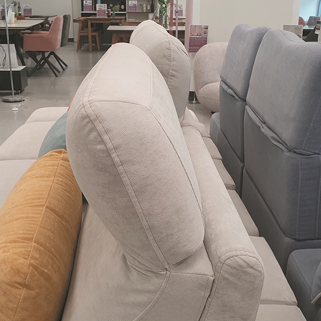 스코나 멜니체 타이보 아쿠아텍스 패브릭 좌방석확장 스윙 소파 스툴미포함, 연그레이, 3인용