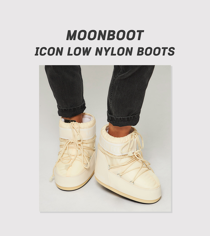 문부츠 MOON BOOT 아이콘 나일론 로우 스노우 부츠 크림 상세 이미지 7
