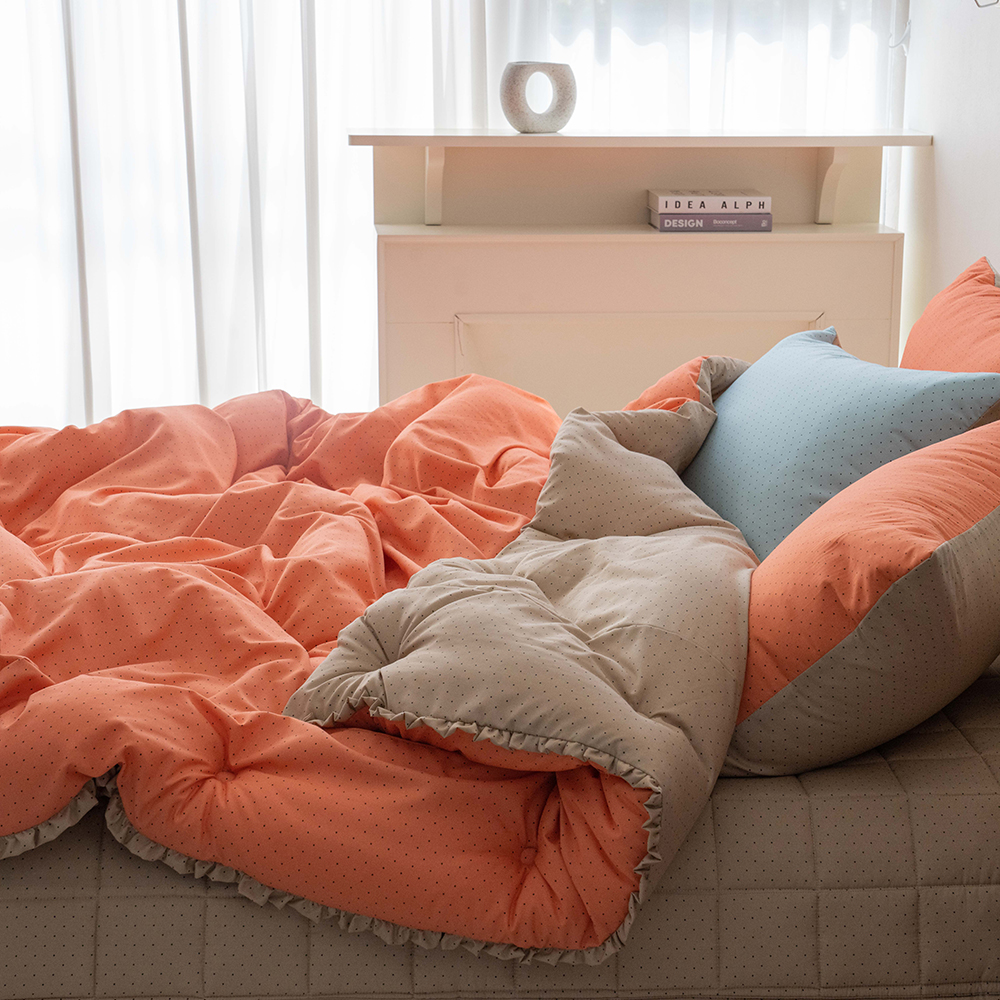 송화침장 알러지케어이불 먼지없는 양면 슈퍼싱글 퀸 차렵이불