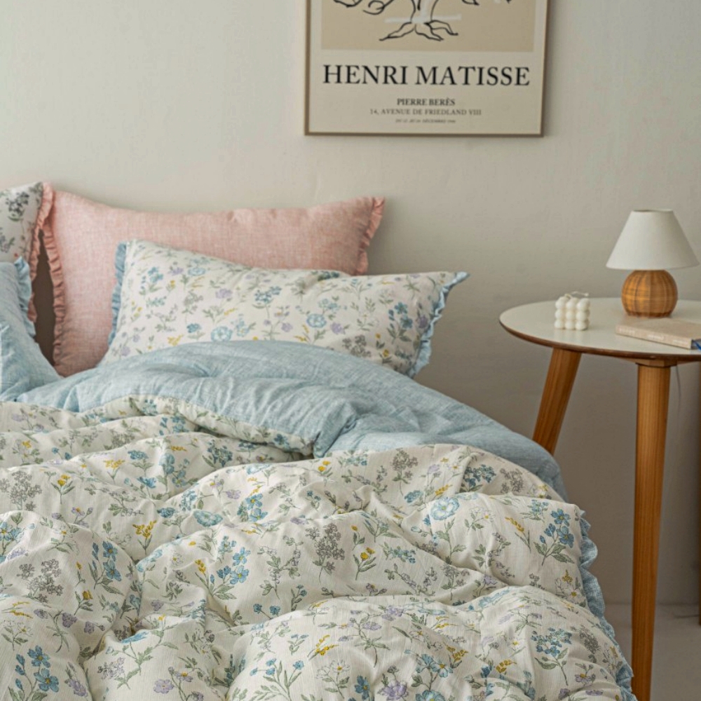 모달이불 세트 플라워 사계절 먼지없는 알러지케어 차렵이불