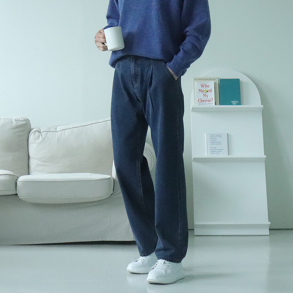 남자와이드청바지 9부 10부 허벅돼 남자청바지 이미지 4