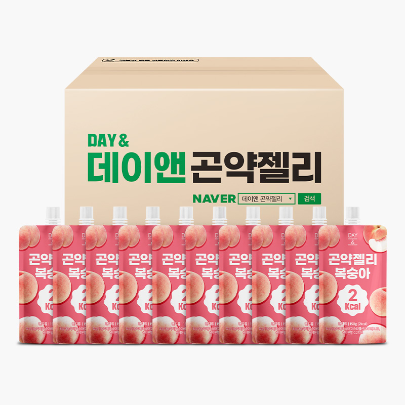 [오늘출발] 데이앤 곤약젤리 복숭아맛 복숭아, 150g, 30개