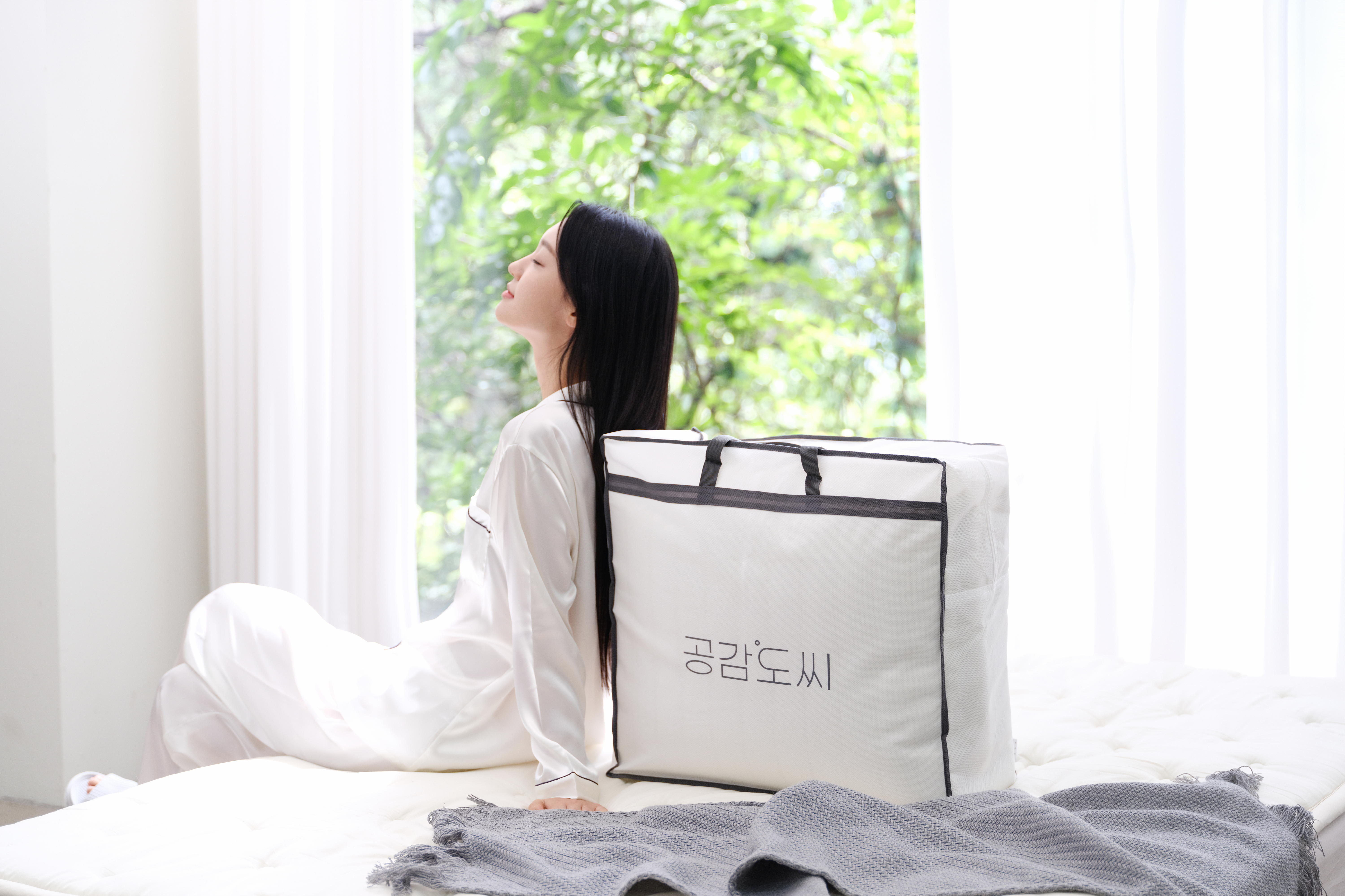 공감도씨 순면 80수 그래핀 탄소매트 고급형 카본 전기 온열 침대 1인용 퀸 킹 내추럴화이트 SS