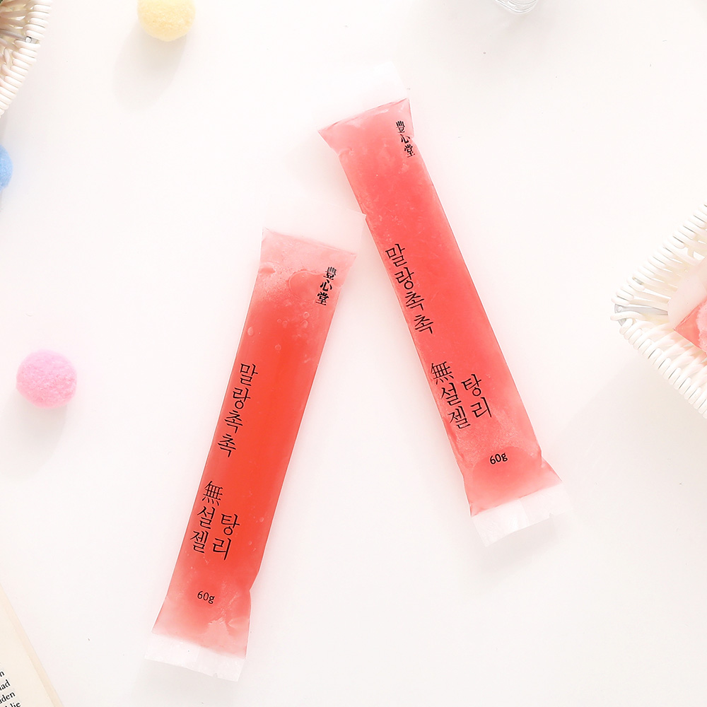 풍심당 말랑촉촉 무설탕 수제 오미자 한천 젤리 (60g x 3개) 글루텐프리 비건 건강 간식 - 상세 이미지 3