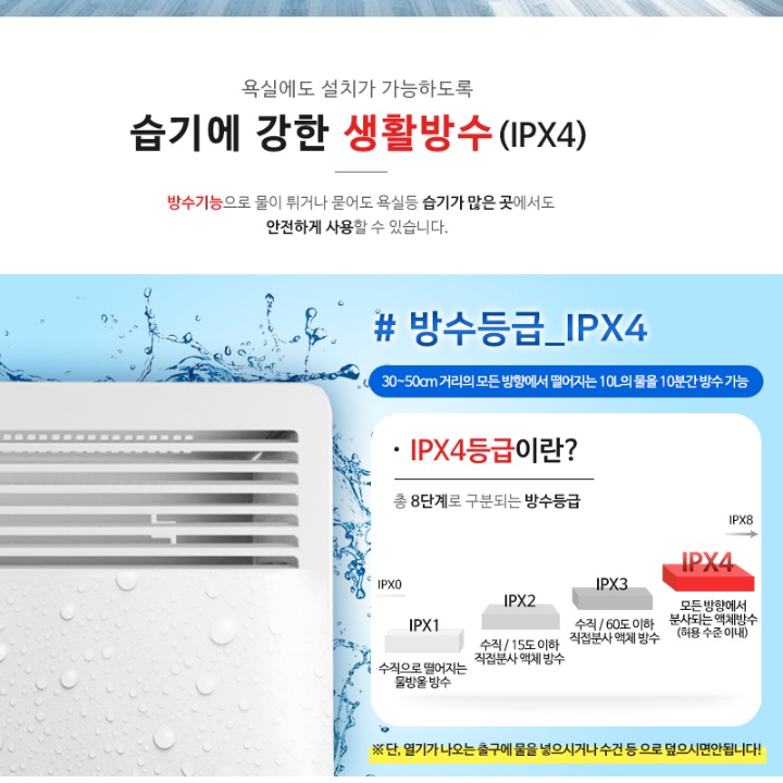 벽걸이라디에이터 컨벡션 히터 전기 방열기 전기 컨벡터 히터 500W - 상세 이미지 5
