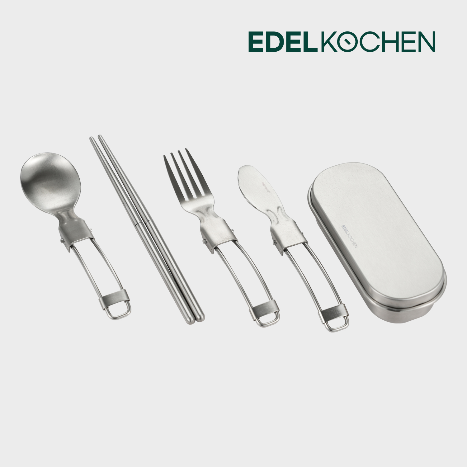 에델코첸 캠프마스터 스텐 캠핑수저세트 커트러리 컴팩트 케이스 포함