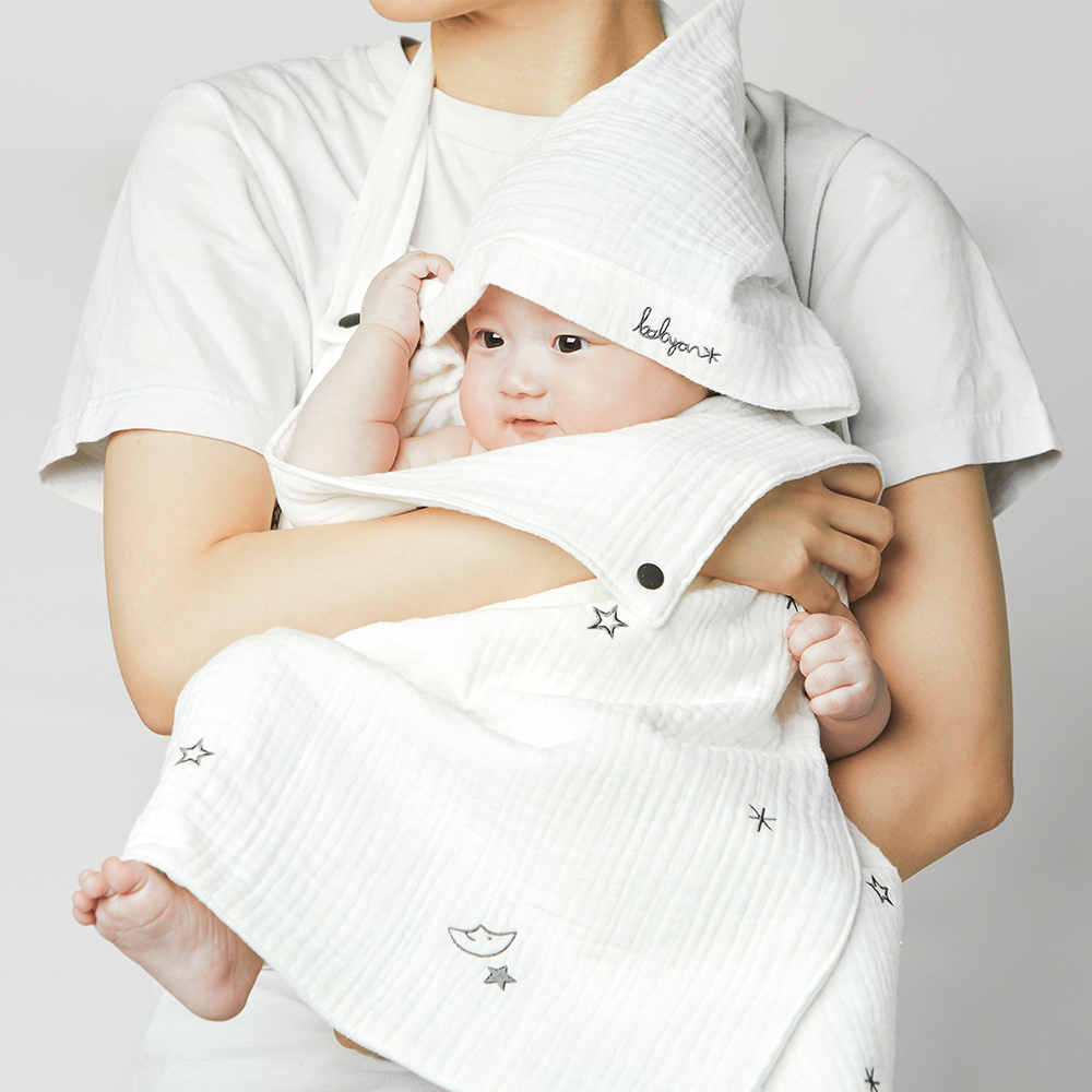 베이비앙 무형광 신생아 아기 유아 심볼라인 고급 40수 60수 순면 목욕타올(바스타월)