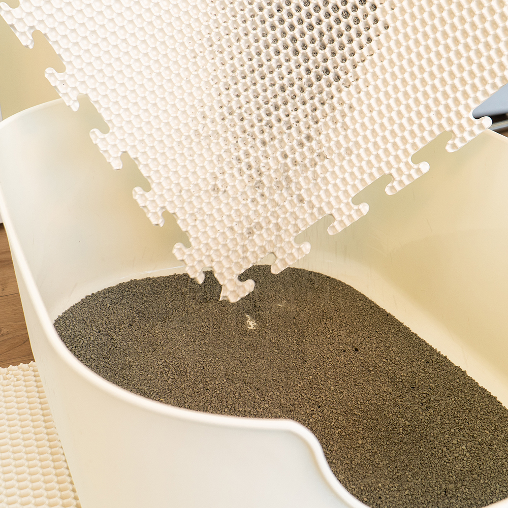 정글몬스터 고양이 쏙쏙 모래 매트 퍼즐 화장실 사막화방지 대형