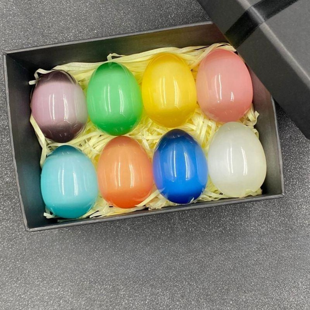 애완돌 크리스탈 반려돌 수정구슬 특이한 계란모양 인테리어 장식품 손잡이 다양한 색상 예쁜 - 상품 이미지