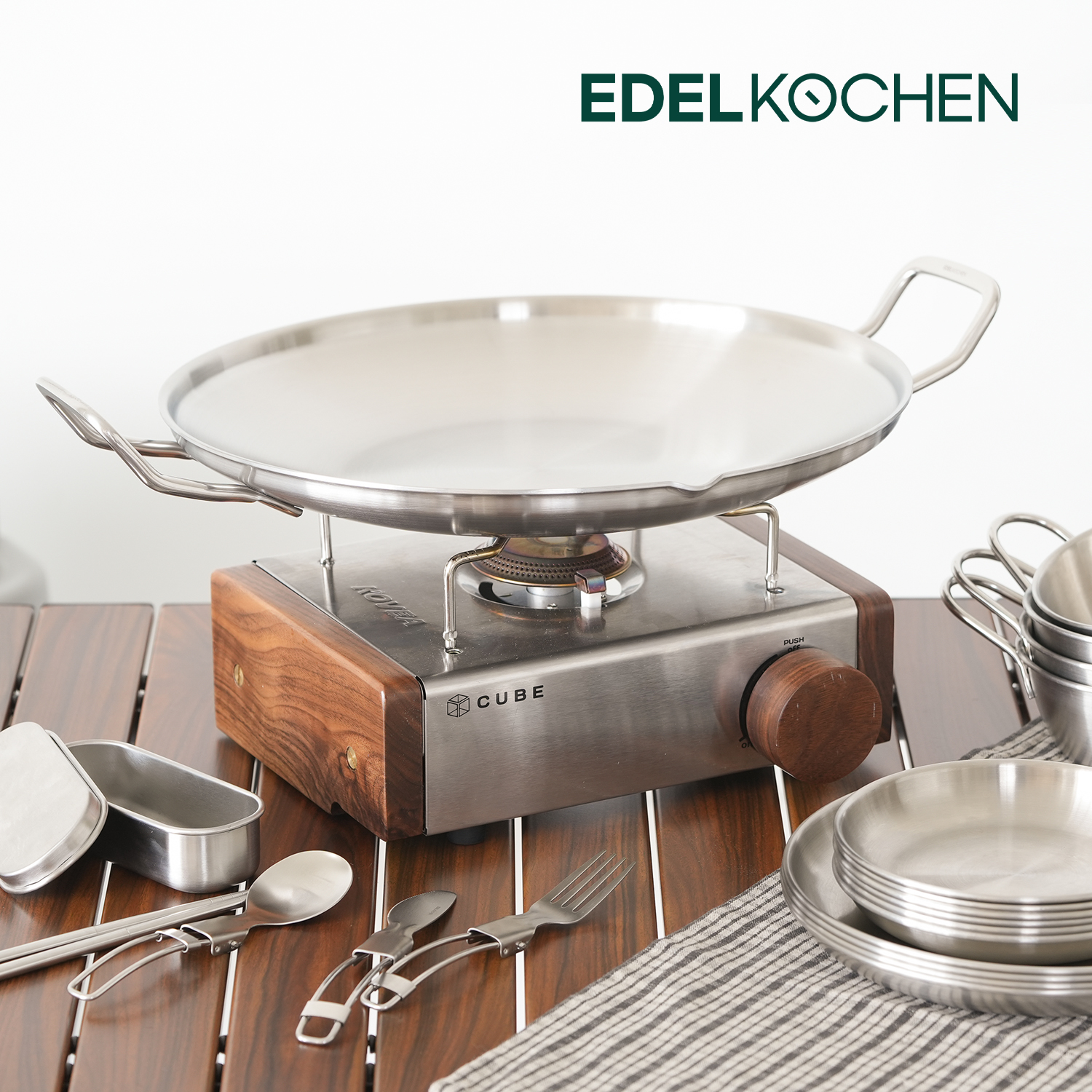 에델코첸 캠프마스터 캠핑그리들 32cm (사틴) 그릴팬 스텐불판