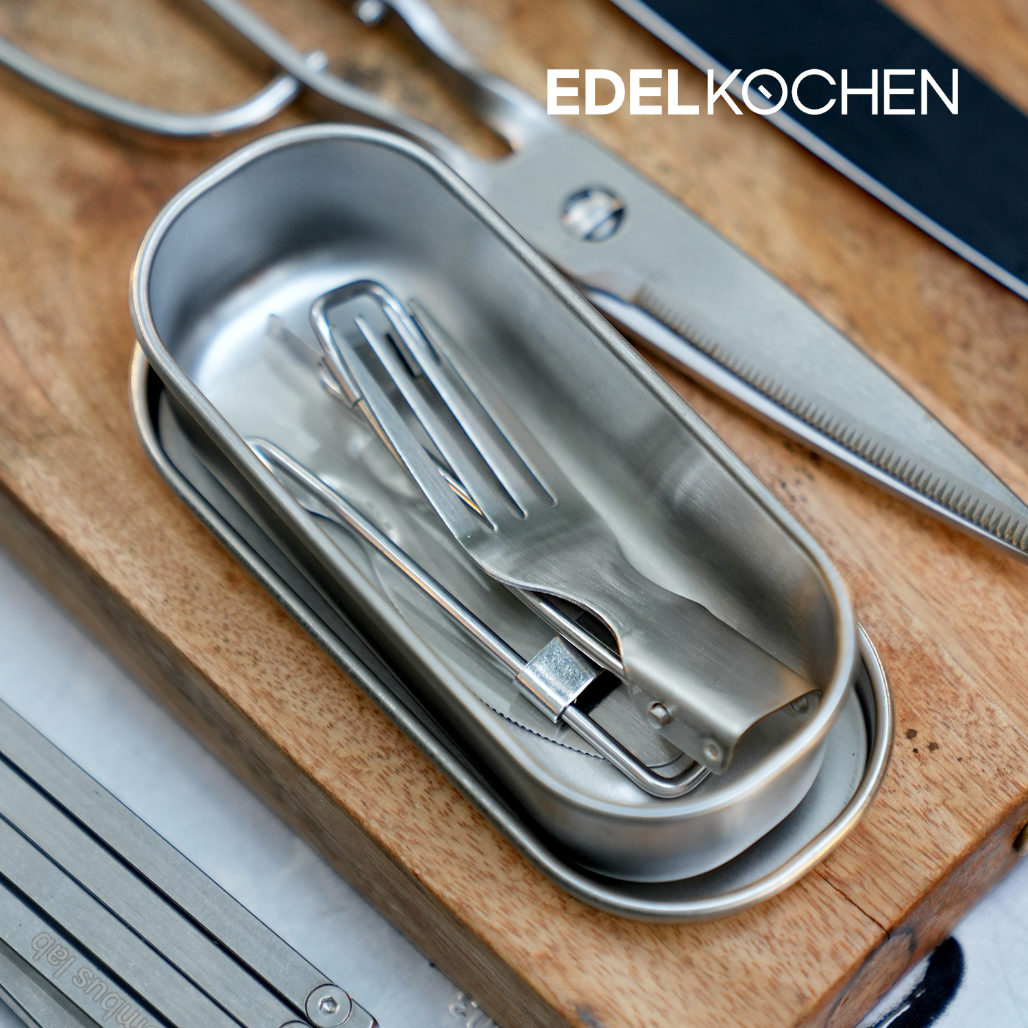 에델코첸 캠프마스터 스텐 캠핑수저세트 커트러리 컴팩트 케이스 포함