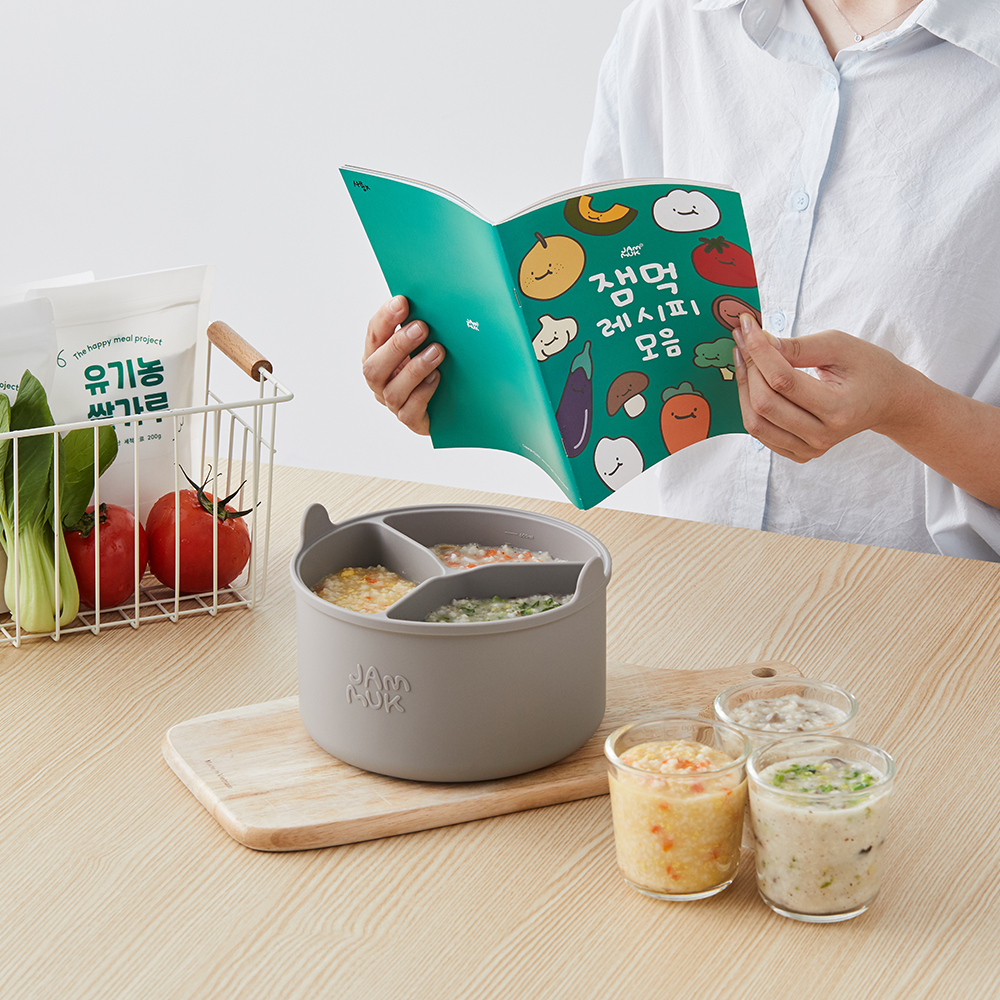잼먹 실리콘 이유식 밥솥칸막이 6인용
