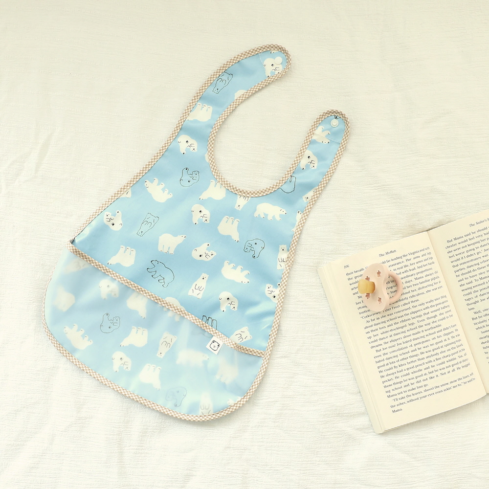 리에또 아기 이유식 방수 턱받이 어린이집 유아턱받이