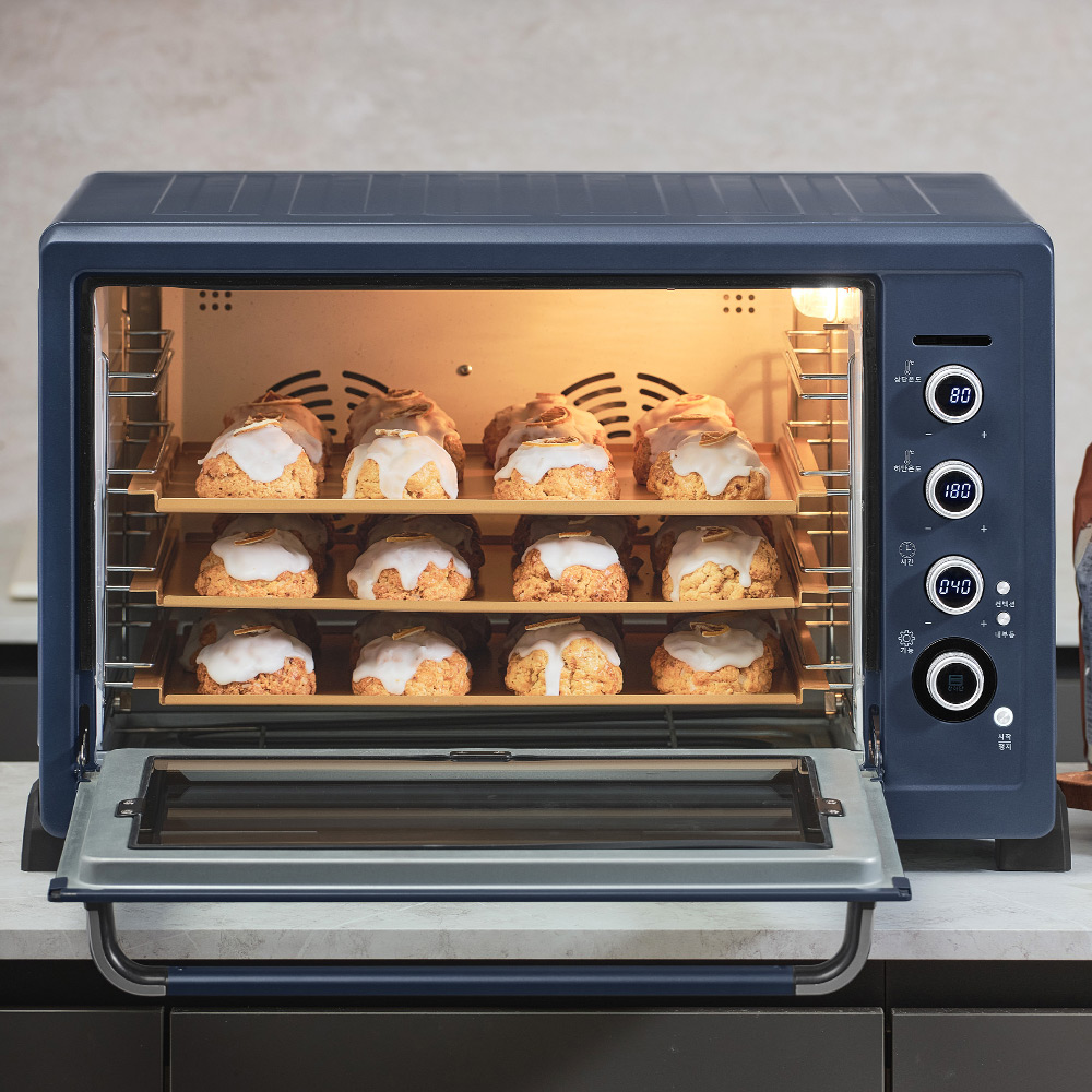 위즈웰 루미오븐 80L 4단 홈베이킹 컨벡션 오븐 제과 제빵 마카롱 가정용 GL-80