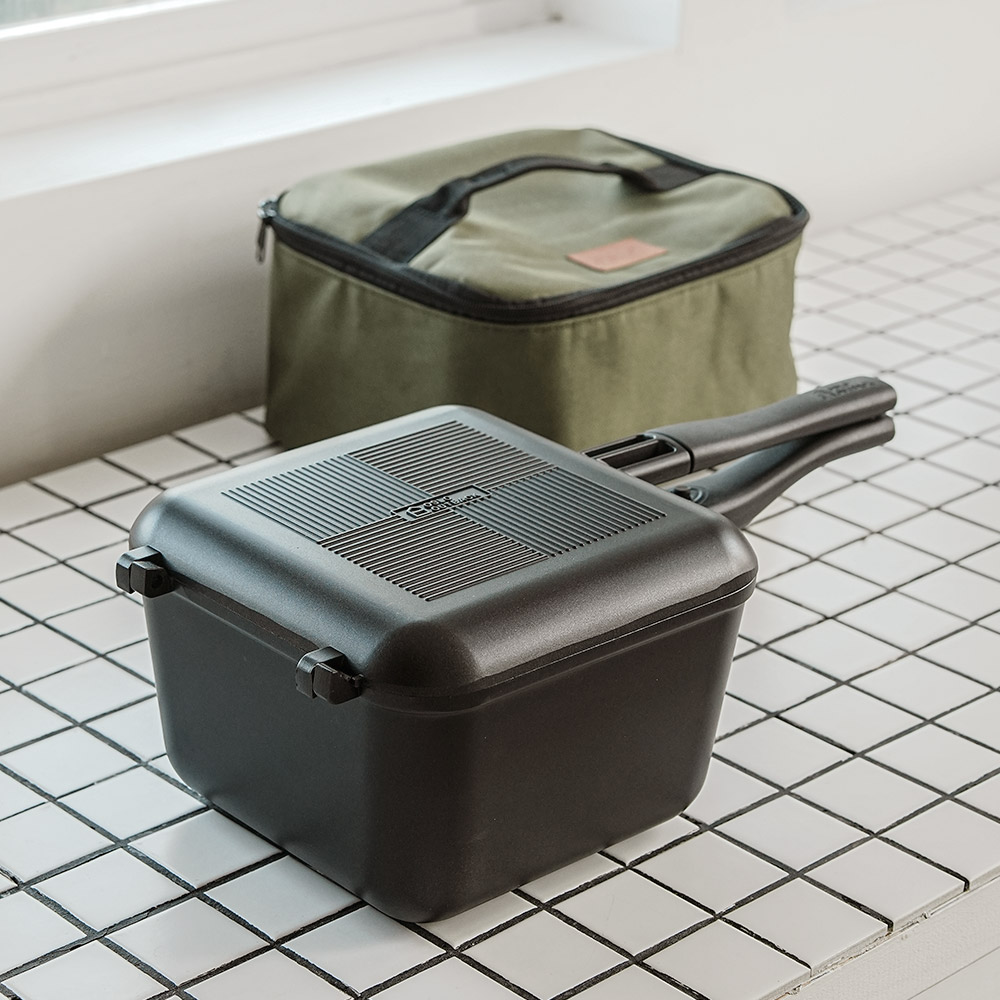 오슬로 아웃백 멀티팟 그리들 캠핑 냄비 후라이팬 반합 세트