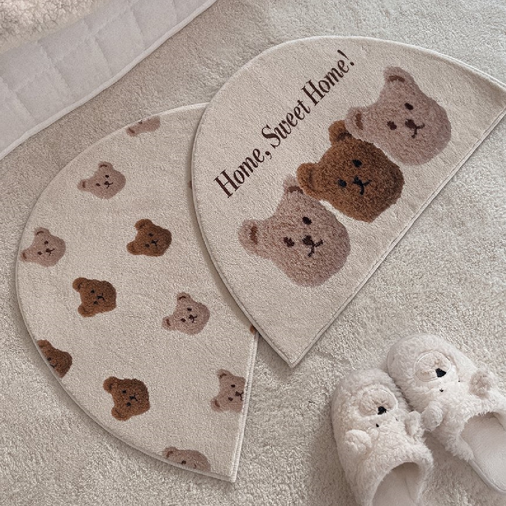곰돌이발매트 거실 침대 주방 현관 발매트 미니 러그