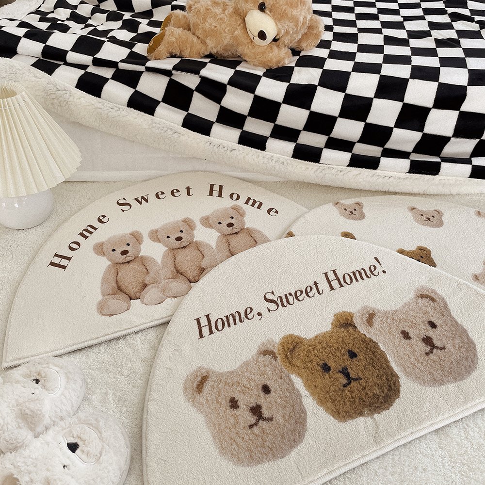 곰돌이발매트 거실 침대 주방 현관 발매트 미니 러그