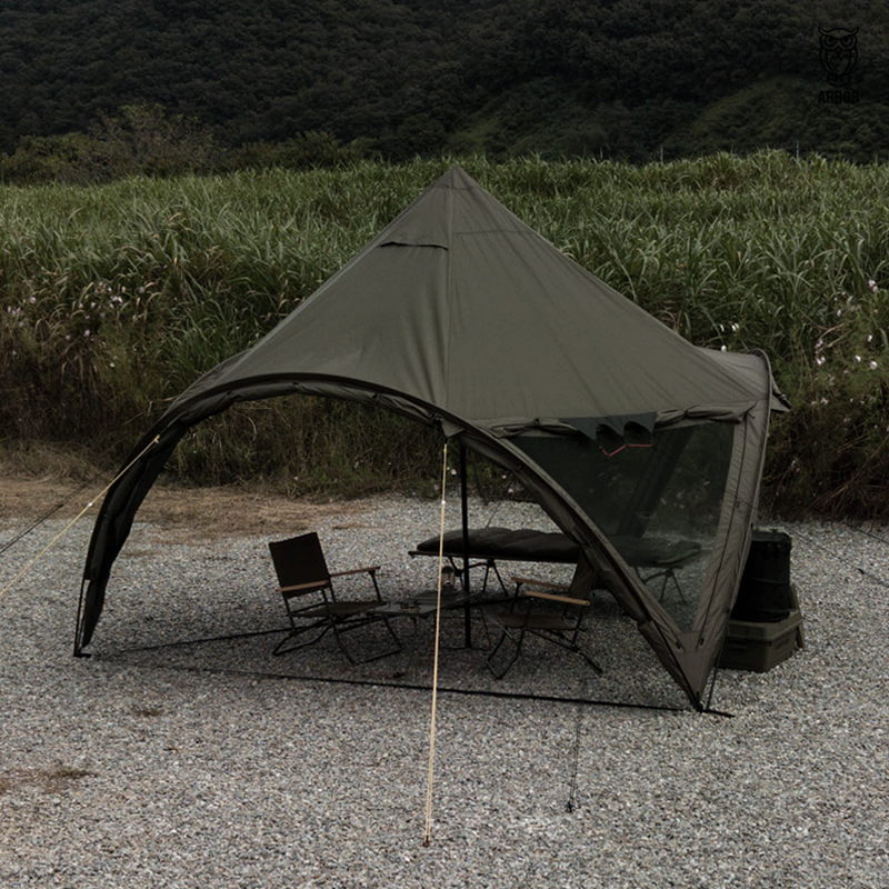 ARBOR 아버 캠핑 텐트 크라운 쉘터 더 카키 - 상세 이미지 5