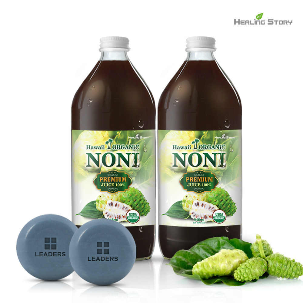 노니주스 원액 2병 유기농 하와이 100% 발효액 액기스