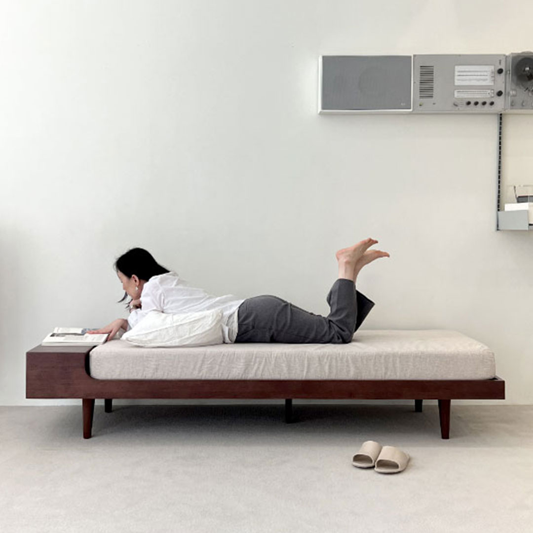 자야캠핑 포르보 원목 3인용 패브릭 데이베드 침대 소파